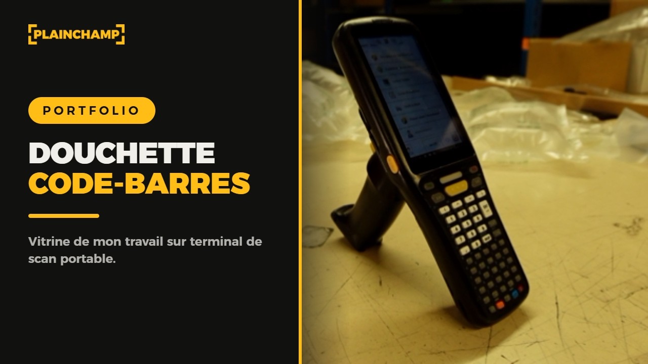 Vidéo de formation en entreprise sur l'utilisation d'une douchette code-barres